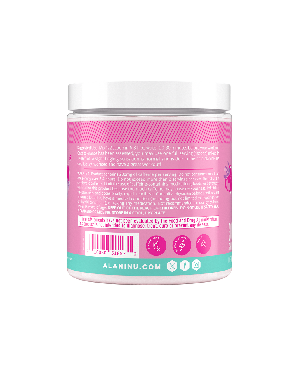 Alani Nu Pre-Workout - Pink Slush V8 - image 3