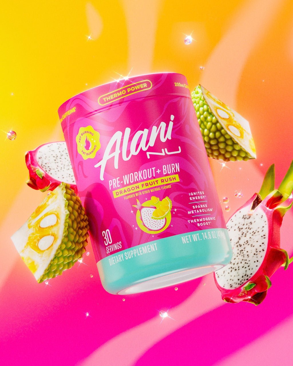 Alani Nu Pre-Workout+ Burn - Dragon Fruit Rush A7 - image 4