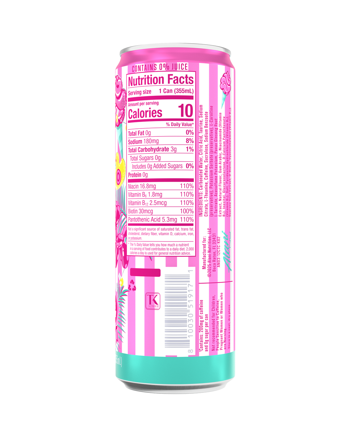 Alani Nu Energy Drink - Cotton Candy K7 - image 3