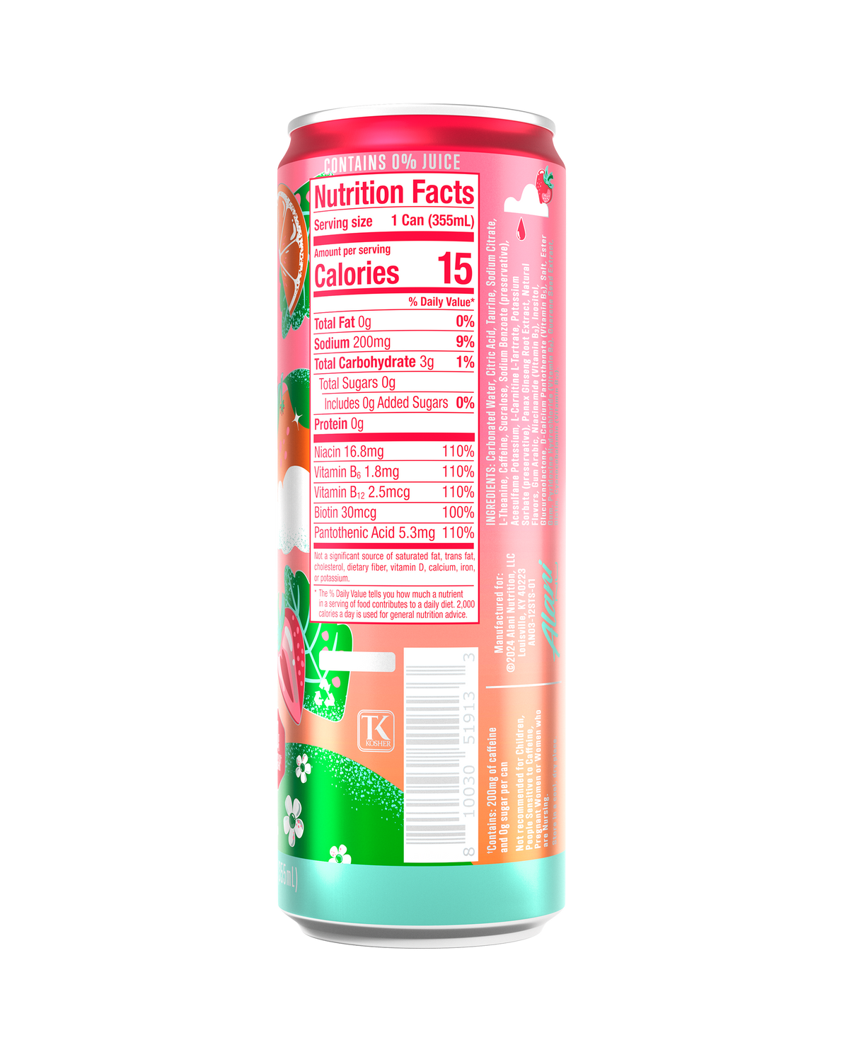 Alani Nu Energy Drink - Strawberry Sunrise X2 - image 3