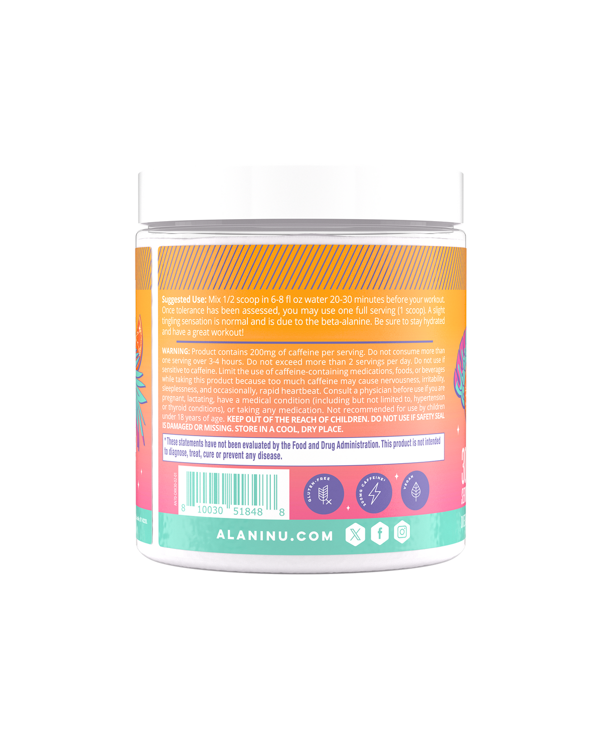 Alani Nu Pre-Workout - Orange Kiss U6 - image 3