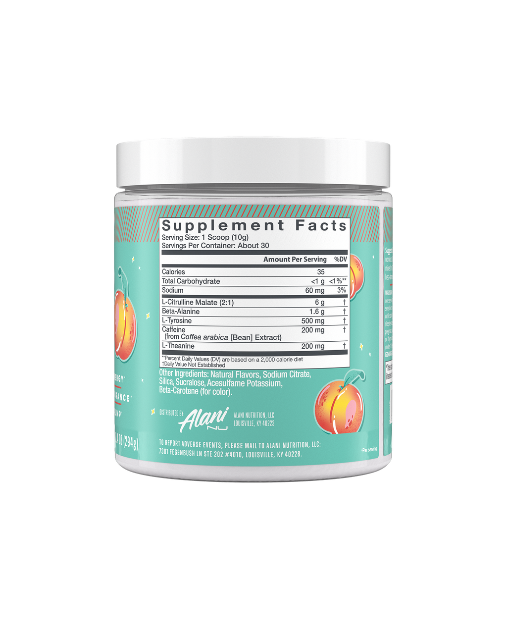 Alani Nu Pre-Workout - Juicy Peach W6 - image 2