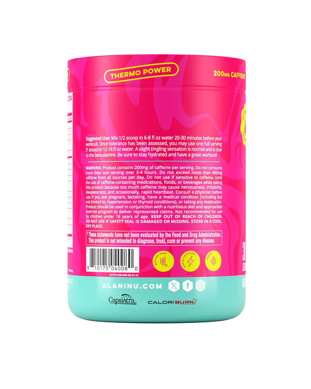 Alani Nu Pre-Workout+ Burn - Dragon Fruit Rush A7 - image 3