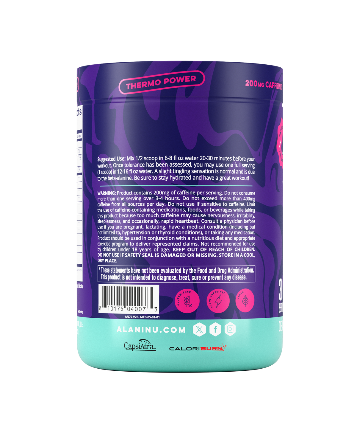 Alani Nu Pre-Workout+ Burn - Melonberry Blast L9 - image 3