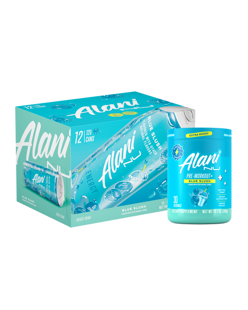 Alani Nu Energy Drink & Pre-Workout+ - Blue Slush W9 - image 1