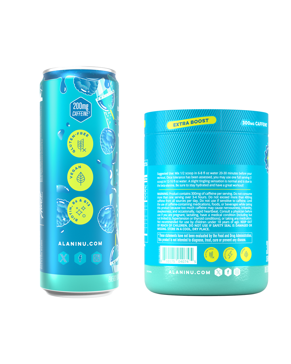 Alani Nu Energy Drink & Pre-Workout+ - Blue Slush W9 - image 2