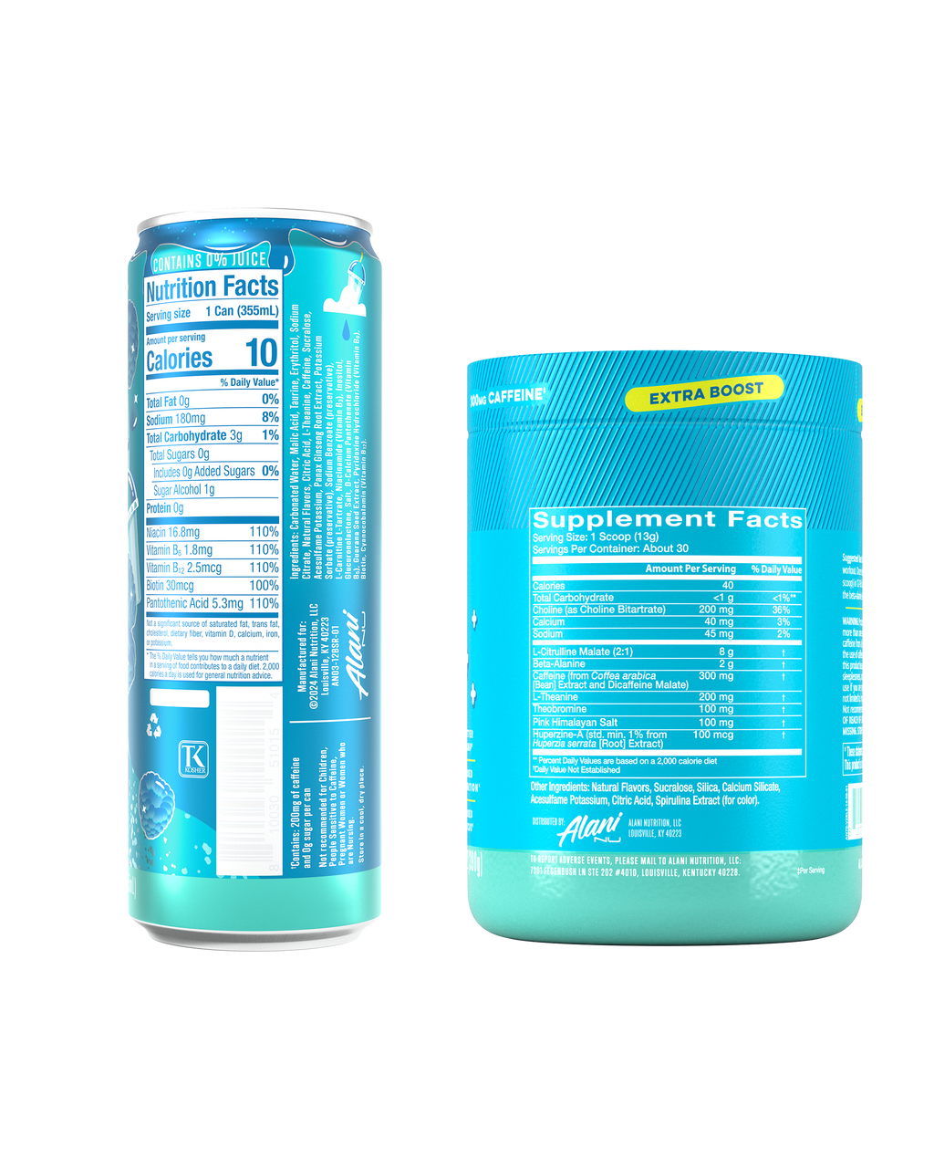Alani Nu Energy Drink & Pre-Workout+ - Blue Slush W9 - image 3