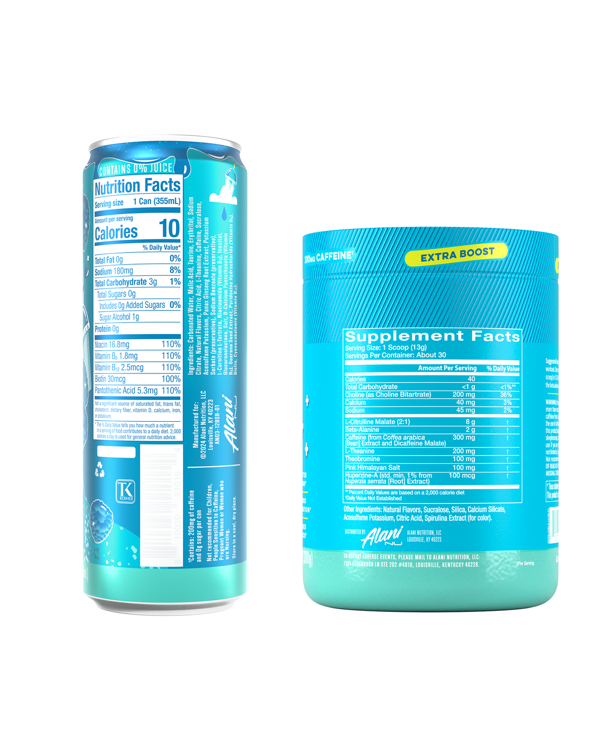 Alani Nu Energy Drink & Pre-Workout+ - Blue Slush W9 - image 3