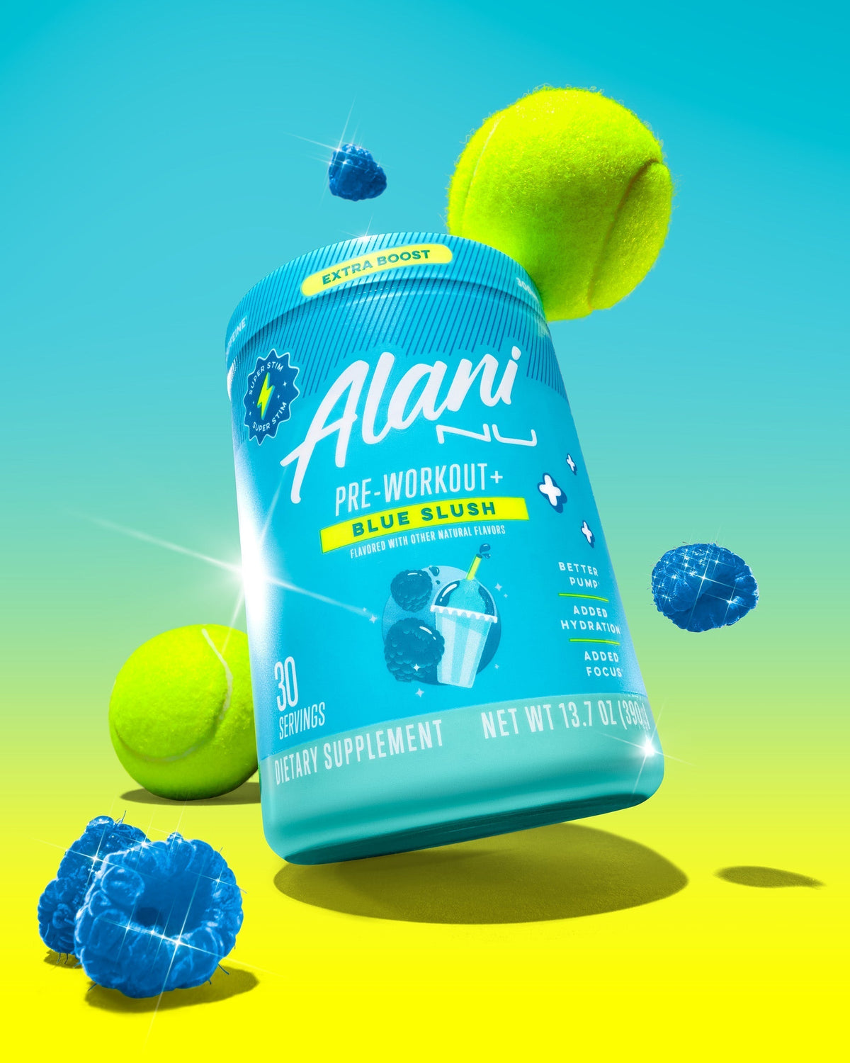 Alani Nu Energy Drink & Pre-Workout+ - Blue Slush W9 - image 5