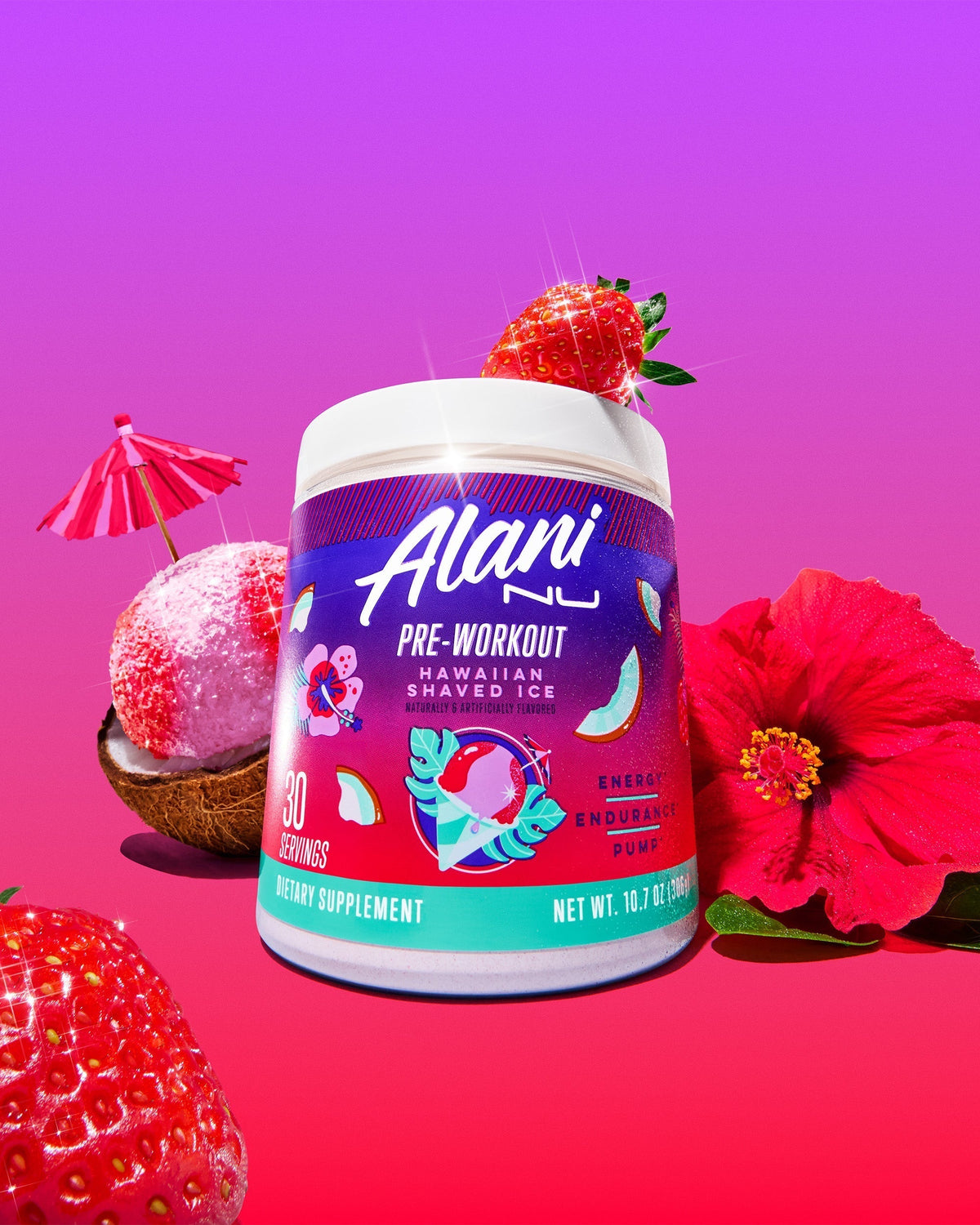 Alani Nu Energy Drink & Pre-Workout - Hawaiian Shaved Ice Z7 - image 5
