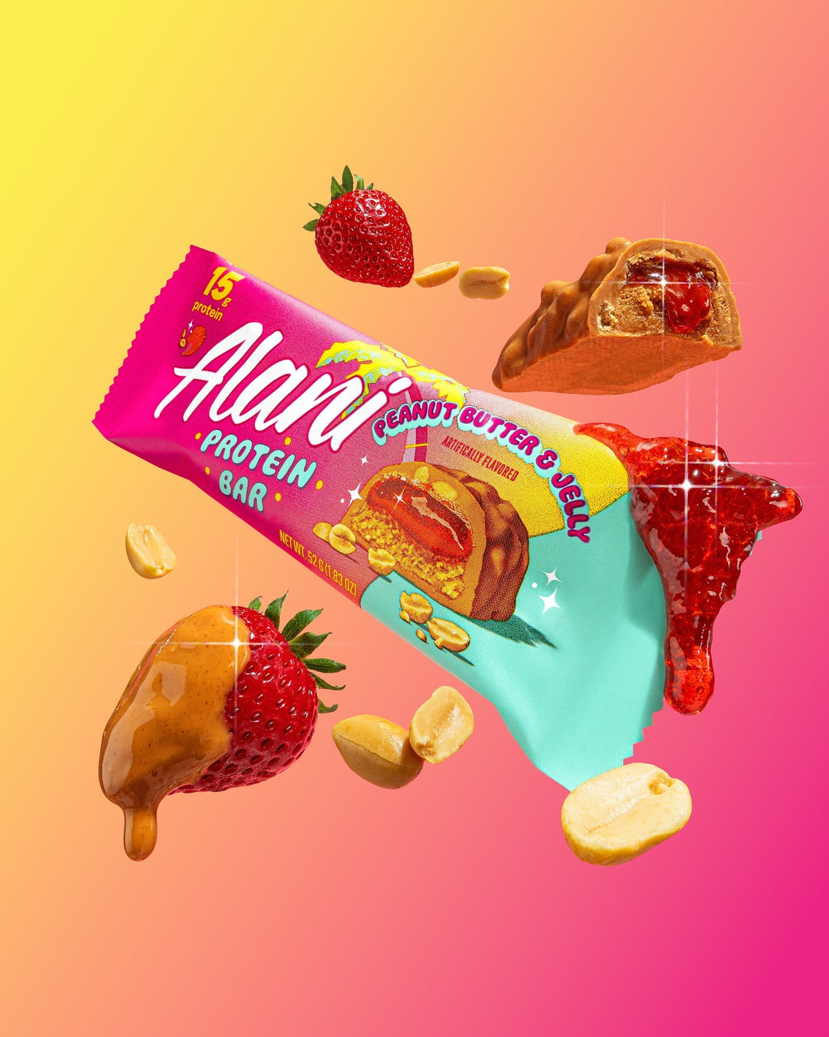 Alani Nu Protein Bar - Peanut Butter & Jelly Z7 - image 5