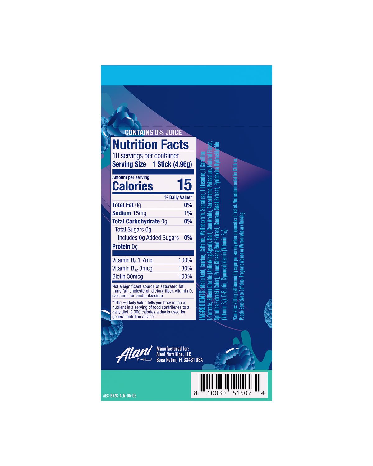 Alani Nu Energy Sticks - Breezeberry R2 - image 3