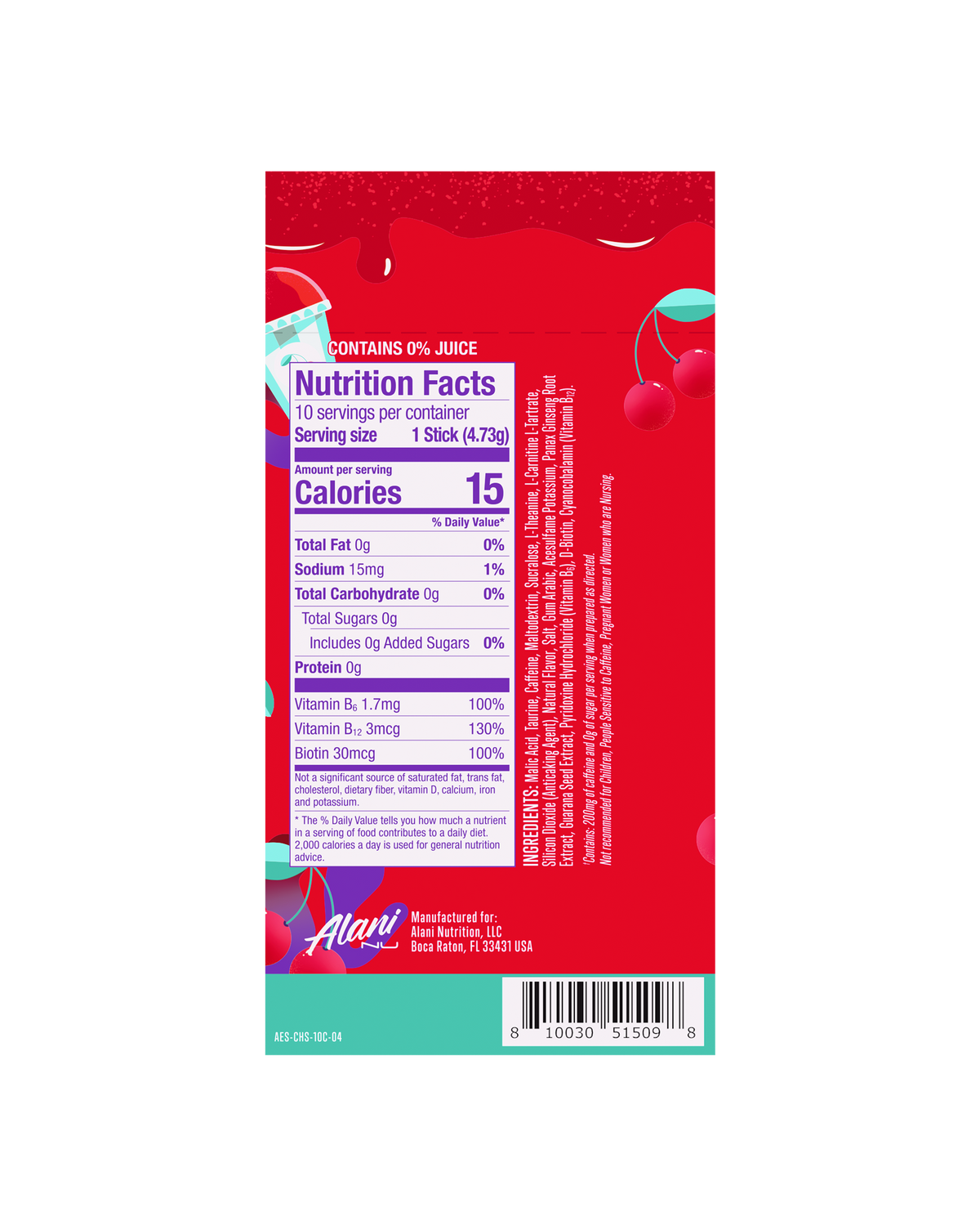 Alani Nu Energy Sticks - Cherry Slush N8 - image 3