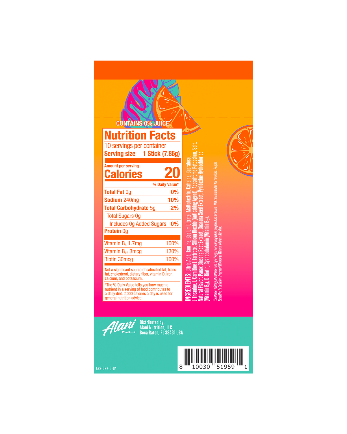Alani Nu Energy Sticks - Orange Kiss Y0 - image 3