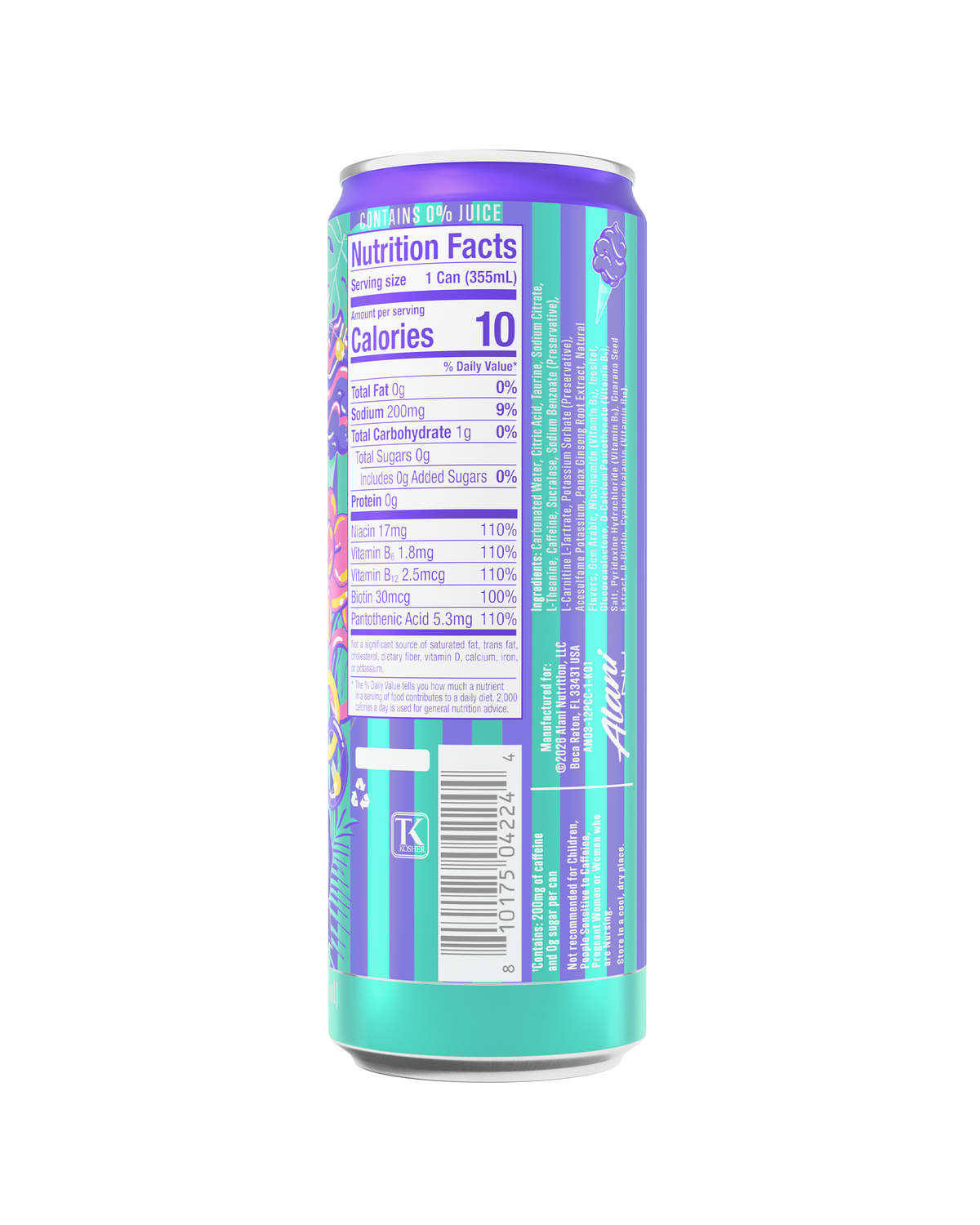 Alani Nu Energy Drink - Purple Cotton Candy D1 - image 3